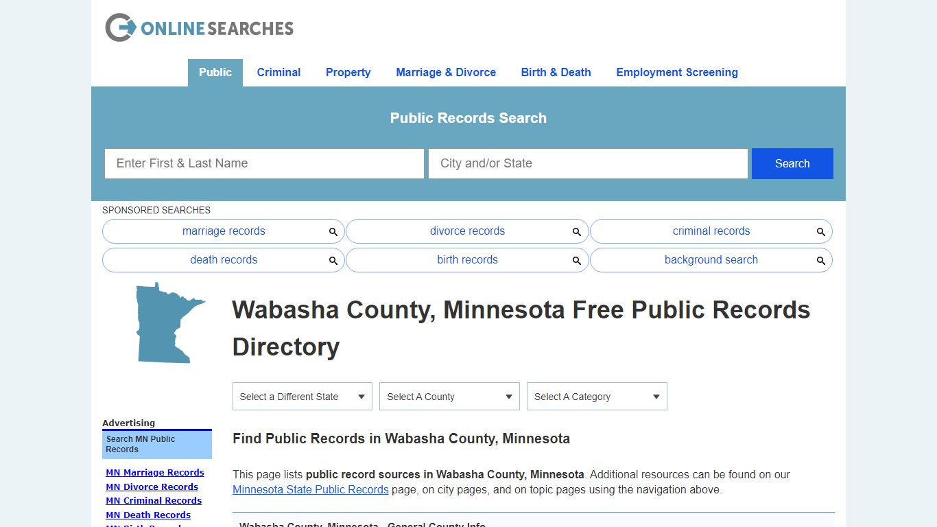 Wabasha County, Minnesota Public Records Directory